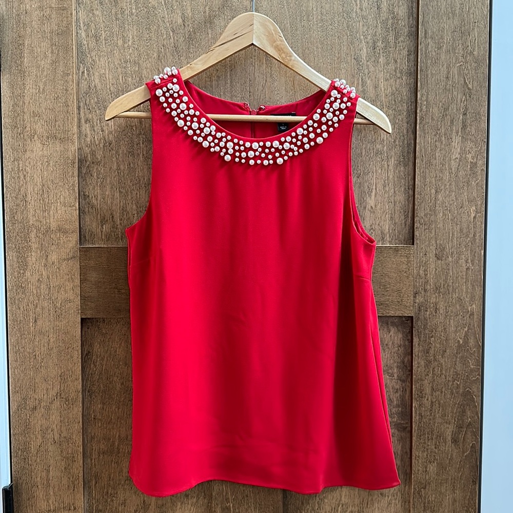 Embellished tank blouse